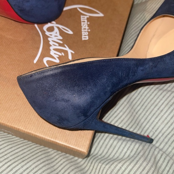 Christian Louboutin Pigalle Follies 100mm Navy - Picture 6 of 16